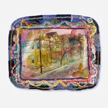 Thomas Lanigan-Schmidt, Untitled, 1997, aluminum foil try, pipe cleaners, plastic wrap, staples, and other mixed media