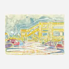 Untitled (Ikea) by David Korty, 2006, watercolor on paper, sold Apr 2021