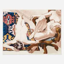 Models in The Studio by Philip Pearlstein, 1976, etching with aquatint in colors, sold Apr 2021