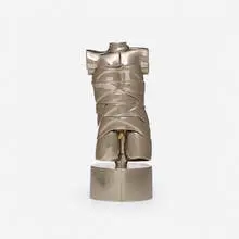 Mini David by Miguel Ortiz Berrocal, 1969, nickel-plated zamak, gold-plated brass, sold Apr 2021