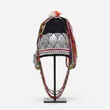 Armenian, Headdress, cotton, tin, glass, wool, fur