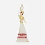 Vetreria Rossetto Estevan, The Water Carrier, 1955, internally decorated glass with gold leaf inclusion and applied details