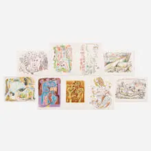 Je Reve portfolio by André Masson, 1975, lithograph in colors on Arches, sold Apr 2021