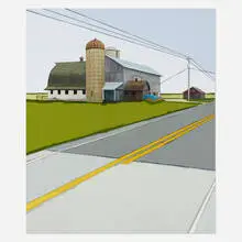 Emmett Kerrigan, Blue Tarp, Green Shingles, 2007, oil on canvas
