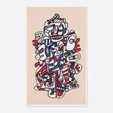 Jean Dubuffet, Le Vizir (from Fables), 1976, screenprint in colors