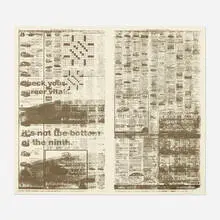 Jacob Kassay, Untitled 12, 2011, screenprint on archival newsprint