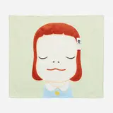 WOW (Works on Whatever) Project Beach Towel by Yoshitomo Nara, 2010, digital print on brushed cotton towel, sold Apr 2021