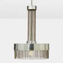 Pierre Cardin, Hanging lamp, c. 1970, aluminum, chrome-plated steel, steel, zinc-plated steel