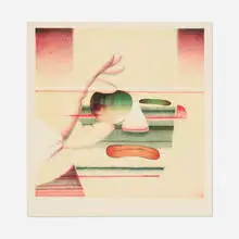 Ed Paschke, Viseon, 1984, lithograph on Arches Buff paper