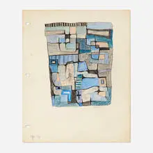 Ibram Lassaw, Untitled, 1949, graphite and colored pencil on paper
