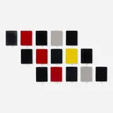Wall sconces, set of fifteen by Charlotte Perriand, 1963, enameled steel, sold Apr 2021