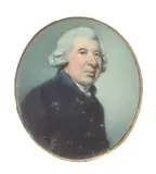 Richard Crosse, Untitled, c.1780 watercolour oval 4.7 x 4cm