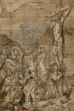 Abraham van Diepenbeeck, Untitled, 1596-1675) Dominicans at the Foot of the Cross pen and ink with brown and grey wash