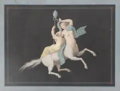 Untitled by Michelangelo Maestri, 1741-1812) A centauride abducting a maenad gouache 30.5 x 39cm, sold Sep 2021