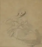 Richard Cosway, Untitled, Richard Cosway RA (1742-1821) Mother and child pencil 20 x 16.5cm Provenance: Bonhams