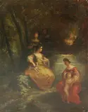Adolphe Joseph Thomas Monticelli, Untitled, oil on canvas 81 x 65cm