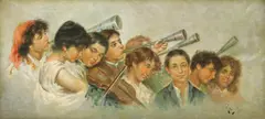 Arturo Petrocelli, Untitled, oil on canvas 26 x 55cm