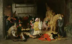 Le Carnaval en Bretagne by Frederick Arthur Bridgman, 1869, oil on canvas, offered Dec 2008