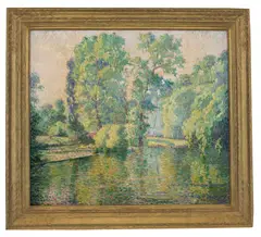 George Loftus Noyes, Spring on the River, oil on canvas