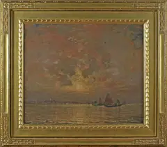 Hermann Dudley Murphy, Moonrise on the Lagoon, Venice, oil on canvas