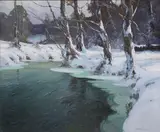 George Ames Aldrich, Winter Stream