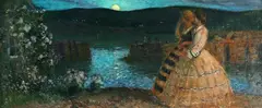 Moonrise by Gifford Beal, oil on canvas, offered Dec 2008