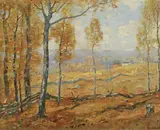 Guy A. Wiggins, Golden Autumn, Lyme, Connecticut 1938, oil on canvas