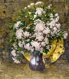 Dines Carlsen, Mountain Laurel, oil on masonite