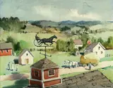 Paul Sample, Weathervane, watercolor on paper