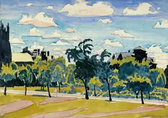 May Clouds by Charles E. Burchfield, 1916, watercolor over graphite on paper, sold Dec 2008