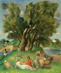 A Picnic by Simkha Simkhovitch, oil on canvas, sold Dec 2008