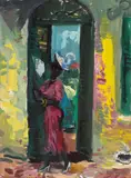 Wayman Elbridge Adams, Jes Struttin', oil on board