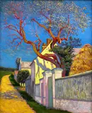 Léo Gausson, Pasage á l'arbre rouge, oil on linen