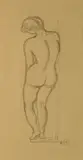 Aristide Maillol, Femme vue de dos, c. 1905, pencil on paper