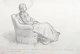 Pierre Bonnard, Portrait de Monsieur Pierre Dolbeau, 1885, pencil on paper