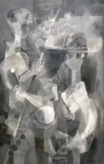 Romeo V. Tabuena, Candy Seller and Musician, 1965, oil on board