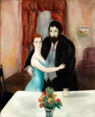 The Young Couple: M. and Mme. Bourdelle by Alexander Brook, 1921, oil on canvas, offered Nov 2008