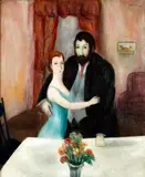 Alexander Brook, The Young Couple: M. and Mme. Bourdelle, 1921, oil on canvas