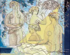 Max Papart, Les baigneuses, 1956, oil on canvas