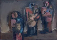 Scene in Cool Twilight by Josef Herman R.A., oil on canvas, offered Nov 2008