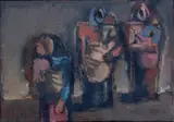 Josef Herman R.A., Scene in Cool Twilight, oil on canvas