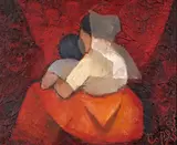 Louis Toffoli, Maternité, oil on canvas