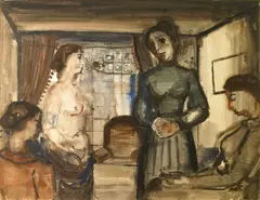 Untitled by Paul Delvaux, 1934, watercolor and ink on paper, offered Nov 2008