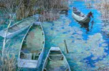 Guang Tingbo, Floating Straw, 1992, oil on linen