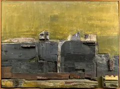 Lucio Muñoz, Grazalema, 1965, mixed media on wood in relief