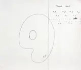 Marcel Broodthaers, Trade Mark, pencil and ink on linen