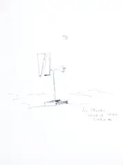 George Rickey, Study for Sculpture, 1993, ink on paper