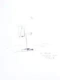 George Rickey, Study for Sculpture, 1993, ink on paper