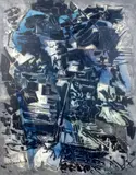 André Marchand, Rochers sous la lune (Les Baux Provence), c. 1958, oil on canvas