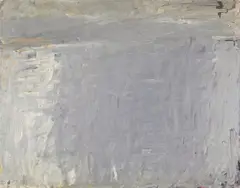 Up the Hudson by Wolf Kahn, 1959, oil on canvas, sold Nov 2008